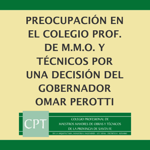 PREOCUPACIÓN EN  EL COLEGIO PROF.  DE M.M.O. Y  TÉCNICOS